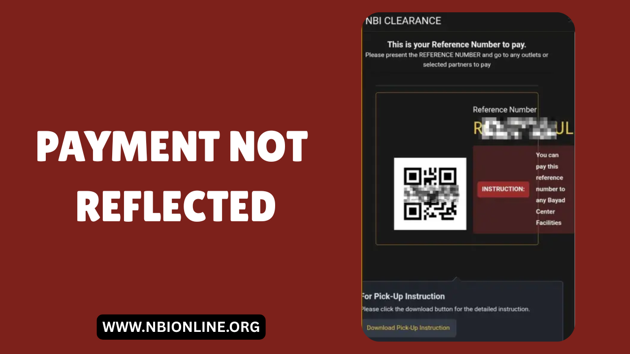 Payment Not Reflected 